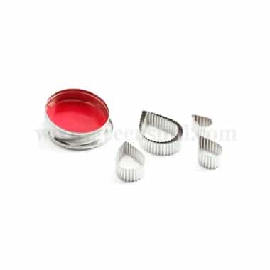 THERMOHAUSER Tear Drop Cookie Cutter Wavy Set of 5