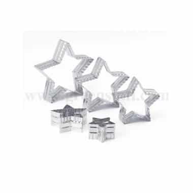 THERMOHAUSER Star Cookie Cutter smooth and Wavy Set of 5