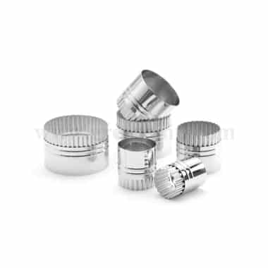 THERMOHAUSER Round Cookie Cutter smooth and Wavy Set of 6