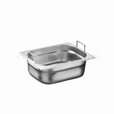 THERMOHAUSER Stainless Steel GN1/2 Container with Foldable Handle 265 x 325 x h 150 mm-8.5 L