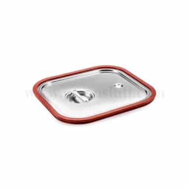THERMOHAUSER Stainless Steel Lid for GN 2/3 Container with Silicone Seal 352 x 325 mm