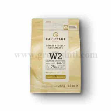 CALLEBAUT White Chocolate Callets W2-28%-2.5 Kg