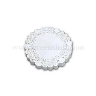 GRADE Round Doilies Paper Natural White 120mm (4.72 inch)-250 Pcs