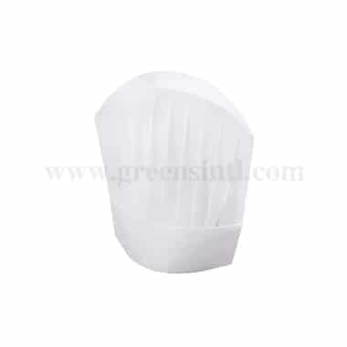 GRADE Chef Hat Viscose-Modern Oval Top White H 250 mm 50 gsm-10 Pcs