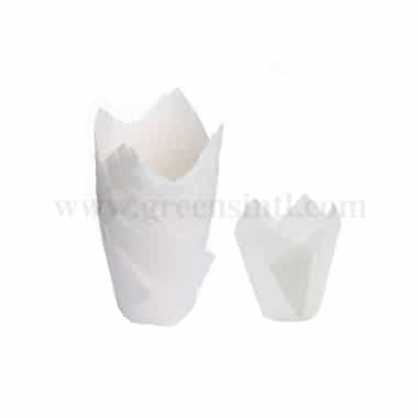 GRADE Tulip Muffin Cups White H 75 mm Base 50mm - 200 Pcs