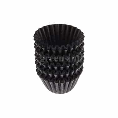 GRADE Cupcake Case Black Glassine ⬜95mm=Base40mm/Height 27.5mm- 1000 Pcs