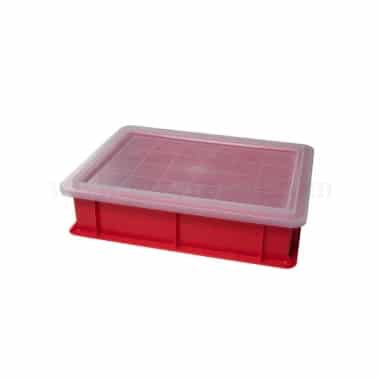 GENUS DEI Polyethylene Lid for Pizza Dough Case Transparent 400 x 300 x h 20 mm