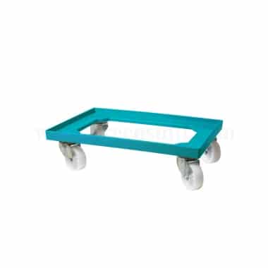 GENUS DEI ABS Cart for Pizza Cases Turquoise Blue 600 x 400 mm
