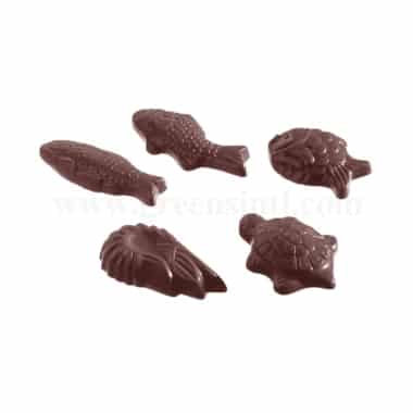 CHOCOLATE WORLD Chocolate Mould Karak Sea Animals 38x20xh7mm- 5 Fig