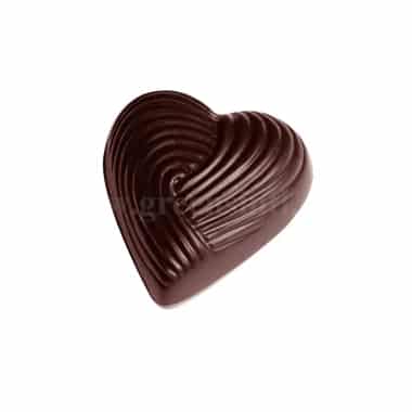CHOCOLATE WORLD Chocolate Mould Heart Braided 35x33xh11mm