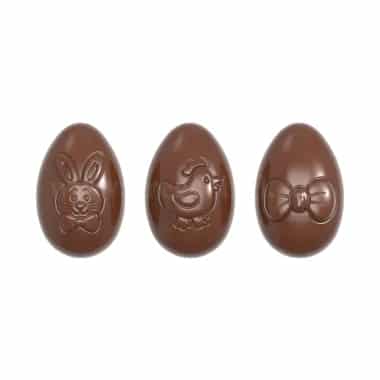 CHOCOLATE WORLD Chocolate Mould Playfull Egg 62x41.5xh23 mm-3 Fig