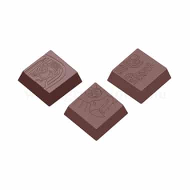 CHOCOLATE WORLD Chocolate Mould Maya Praline Square 34x34xh11 mm