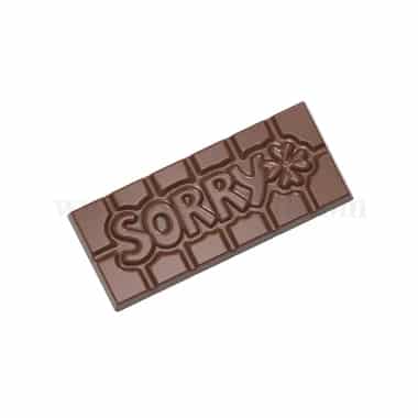 CHOCOLATE WORLD Chocolate Mould Tablet Sorry 118 x 50 x h 8 mm