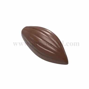 CHOCOLATE WORLD Chocolate Mould Cocoa Bean with 6 lines 48 x 21 x h 14.5 mm