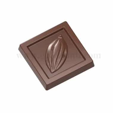CHOCOLATE WORLD Chocolate Mould Caraque Cocoa Bean 31.5 x 31.5 x h 5 mm