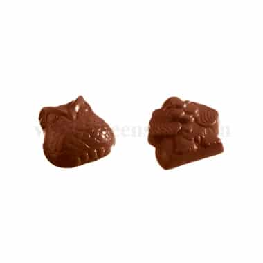 CHOCOLATE WORLD Chocolate Mould Owl and Dog 48 x 48 x h 14 mm