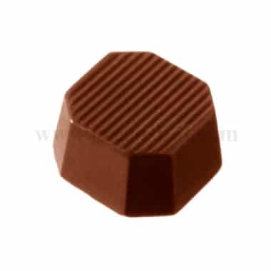 CHOCOLATE WORLD Chocolate Mould Octagon Stripped 23 x 23 x h 11 mm