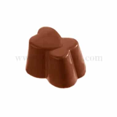 CHOCOLATE WORLD Chocolate Mould Double Heart 30 x 22 x h 20 mm