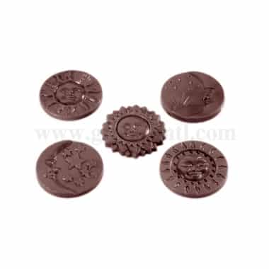 CHOCOLATE WORLD Chocolate Mould Moon Caraques 44 x 44 x h 5 mm