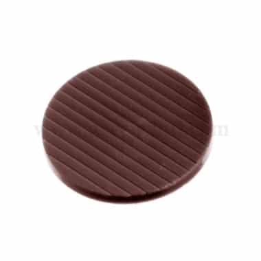 CHOCOLATE WORLD Chocolate Mould Caraque Roundel 33 x 33 x h 4 mm
