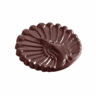 CHOCOLATE WORLD Chocolate Mould Peacock Caraque 51 x 51 x h 5 mm
