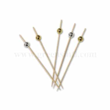 GREENS CHOICE Fruit Picks Silver/Gold 120 mm-100 PCs