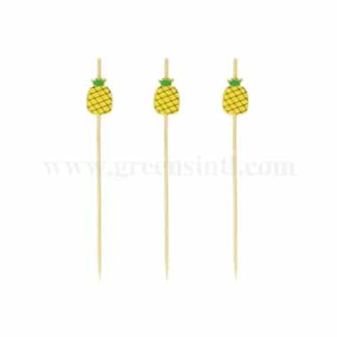 GREENS CHOICE Fruit Picks Pineapple 12 cm-100 Pcs