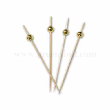 GREENS CHOICE Fruit Picks Gold 120 mm-100 Pcs