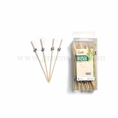 GREENS CHOICE Bamboo Fruit Picks Football 120 mm-50 Pcs