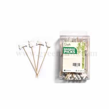 GREENS CHOICE Bamboo Fruit Picks Rabbits Assorted 120 mm-50 Pcs