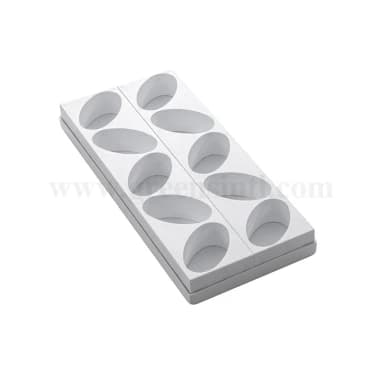 MARTELLATO Plastic Mould For Monoportions Oval 87 x 51 x h 40 mm-10 Pcs