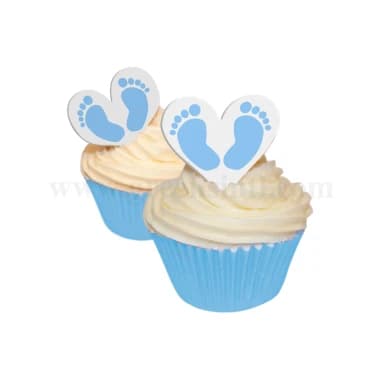 Baby Feet Boy Heart Topper-12 Sheets